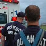 Ocean City Paramedics with Ambulance & Stormy Skies