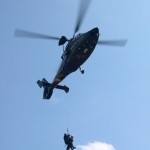 Ocean City Paramedics Propelling out of a Helicopter