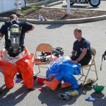 Ocean City Paramedics Getting Dressed in Hazmat Suits