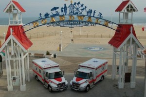 Ocean City Ambulances on the Boardwalk