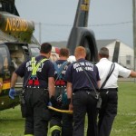 OCMD Paramedics Loading Patient in Helicopter
