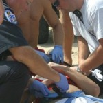 Ocean City MD Paramedics Helping Patient
