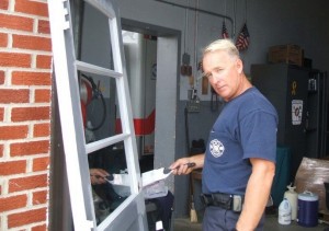 Ocean City MD Paramedic Painting a Door