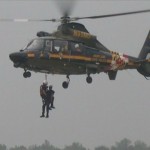 OCMD Paramedics Hanging from Helicopter