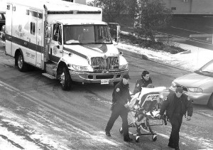 Black & White Photo of OCMD Paramedics Working